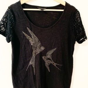 Rock & Republic Black Tee short sleeve Medium